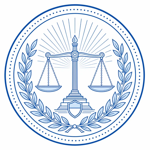 The Compensation.live seal: a balance scale within a laurel wreath